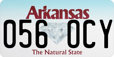 AR license plate 056OCY