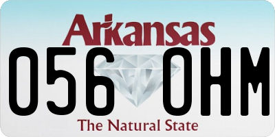 AR license plate 056OHM