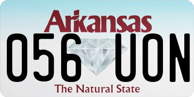AR license plate 056UON