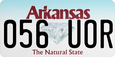 AR license plate 056UOR