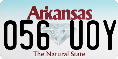 AR license plate 056UOY