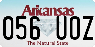 AR license plate 056UOZ