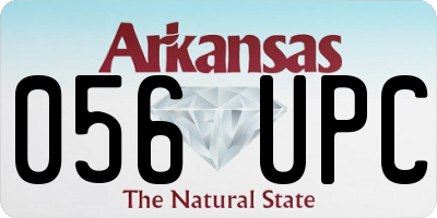 AR license plate 056UPC