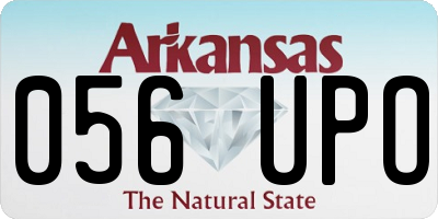 AR license plate 056UPO