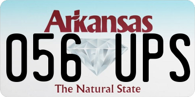 AR license plate 056UPS
