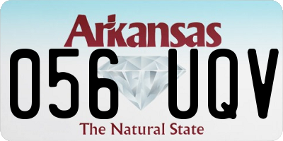 AR license plate 056UQV