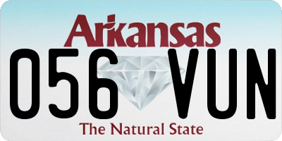 AR license plate 056VUN