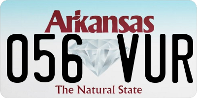 AR license plate 056VUR