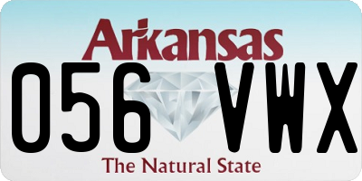 AR license plate 056VWX