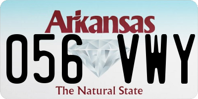 AR license plate 056VWY