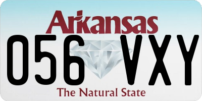 AR license plate 056VXY