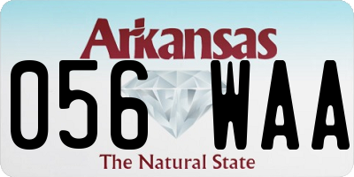 AR license plate 056WAA