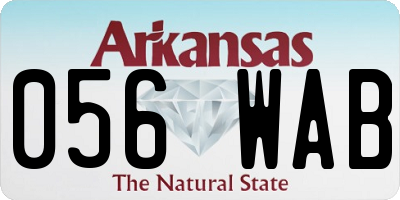 AR license plate 056WAB