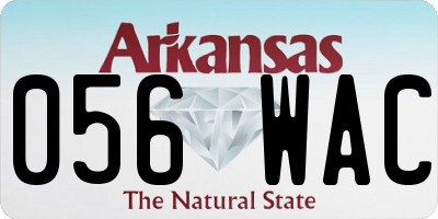 AR license plate 056WAC