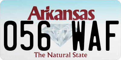 AR license plate 056WAF