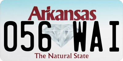 AR license plate 056WAI
