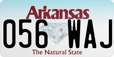 AR license plate 056WAJ