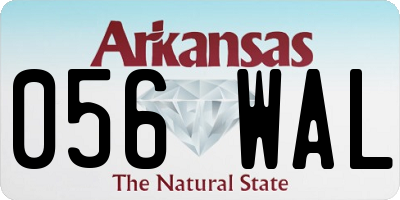 AR license plate 056WAL