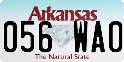 AR license plate 056WAO