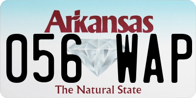 AR license plate 056WAP