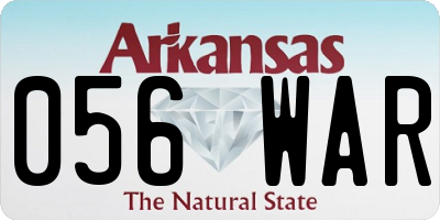 AR license plate 056WAR
