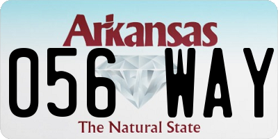 AR license plate 056WAY