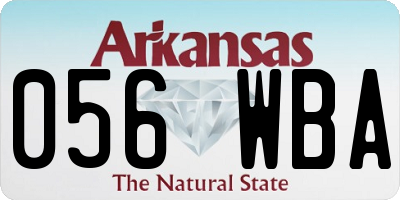 AR license plate 056WBA