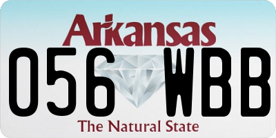 AR license plate 056WBB