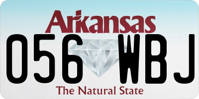 AR license plate 056WBJ