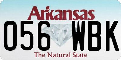 AR license plate 056WBK