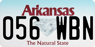 AR license plate 056WBN