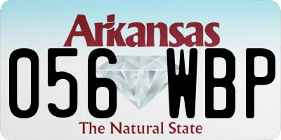 AR license plate 056WBP