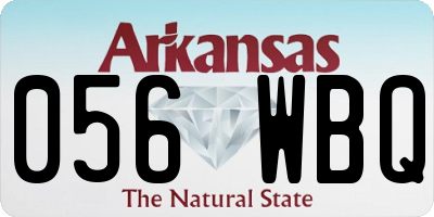 AR license plate 056WBQ
