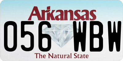 AR license plate 056WBW