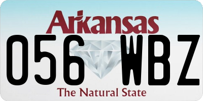 AR license plate 056WBZ