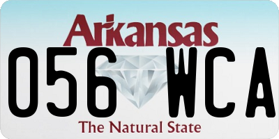 AR license plate 056WCA