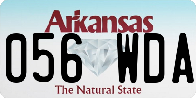 AR license plate 056WDA