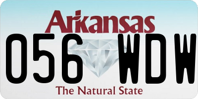 AR license plate 056WDW