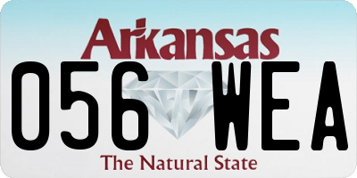 AR license plate 056WEA