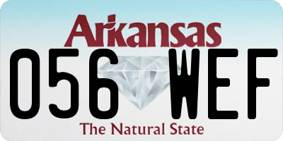 AR license plate 056WEF