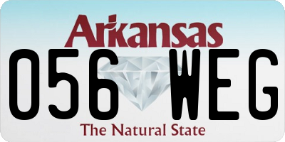 AR license plate 056WEG