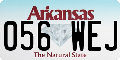 AR license plate 056WEJ