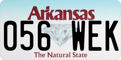 AR license plate 056WEK