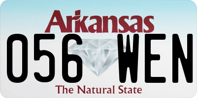 AR license plate 056WEN