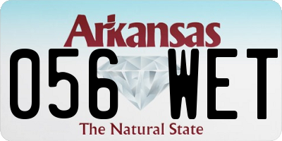 AR license plate 056WET