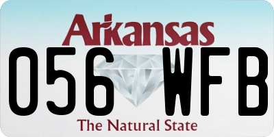 AR license plate 056WFB
