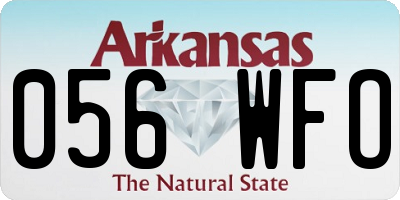 AR license plate 056WFO