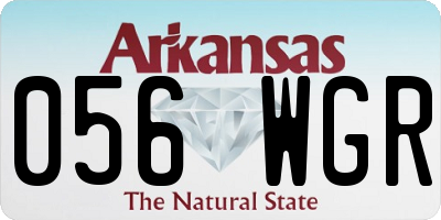 AR license plate 056WGR