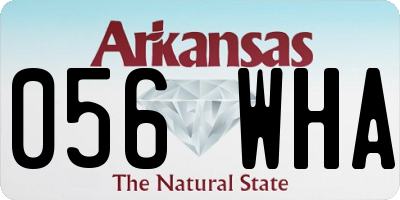 AR license plate 056WHA