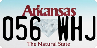 AR license plate 056WHJ